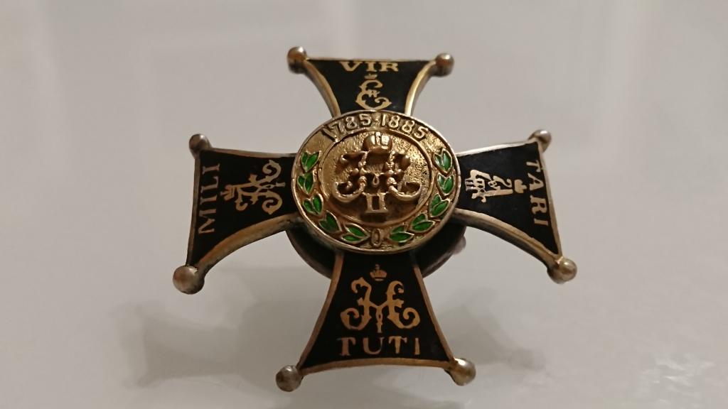 Царский Знак *14-й Драгунский Малороссийский полк*-Серебро.
