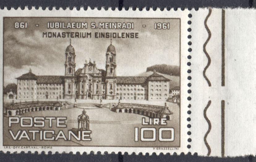 Ватикан 1961 г. 100 лет монастырю негашеная**