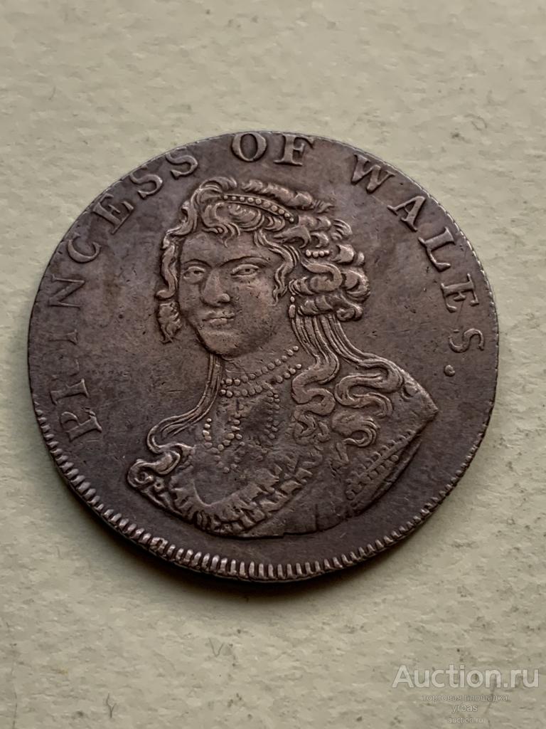 Англия . Южный Уэльс 1/2 пенни 1796г.
