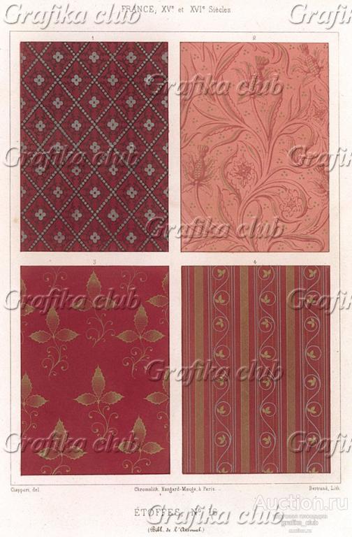 Орнаменты тканей эпохи Возрождения: батист, шёлк