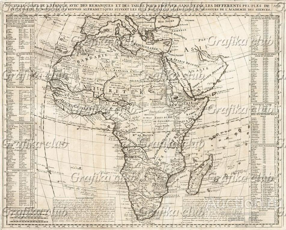 Карта Африки. Nouvelle Carte de l'Afrique avec des