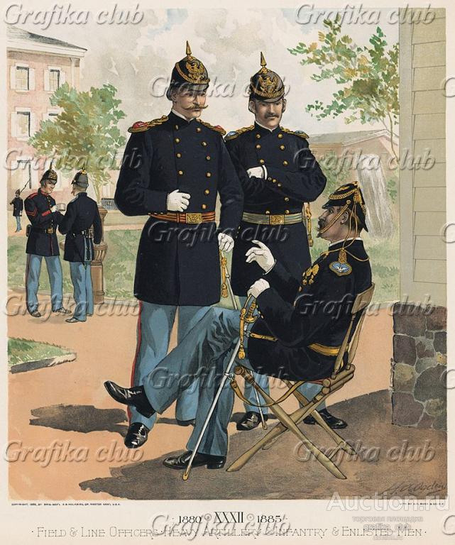 Строевые офицеры тяжёлой артиллерии и пехотных