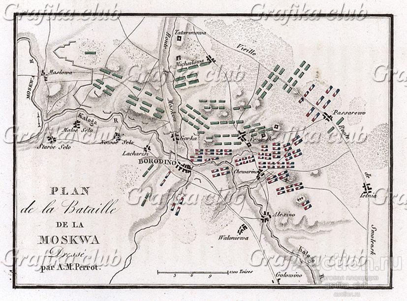 План Бородинской битвы, или сражения за Москву