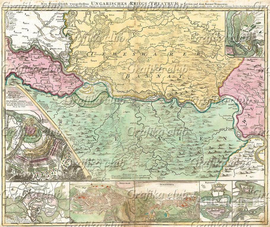Карта театра военных действий австро-турецкой