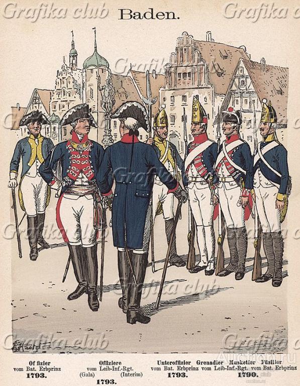 Униформа пехотных полков Великого герцогства Баден