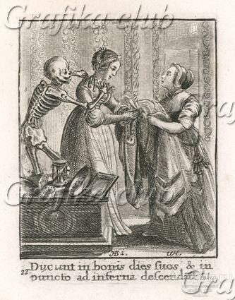 Смерть украшает шею модницы ожерельем из костей