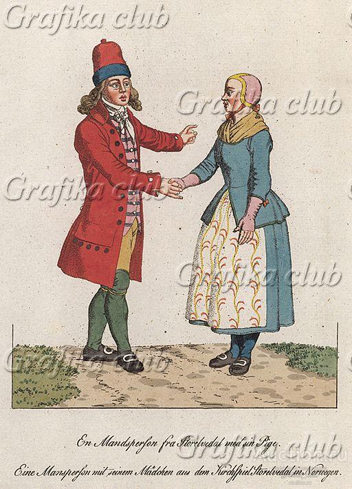 Норвежцы в национальных костюмах. Norske