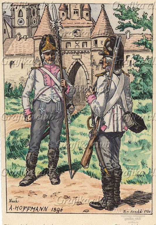 1793 г. Нижние чины пехотных частей армии