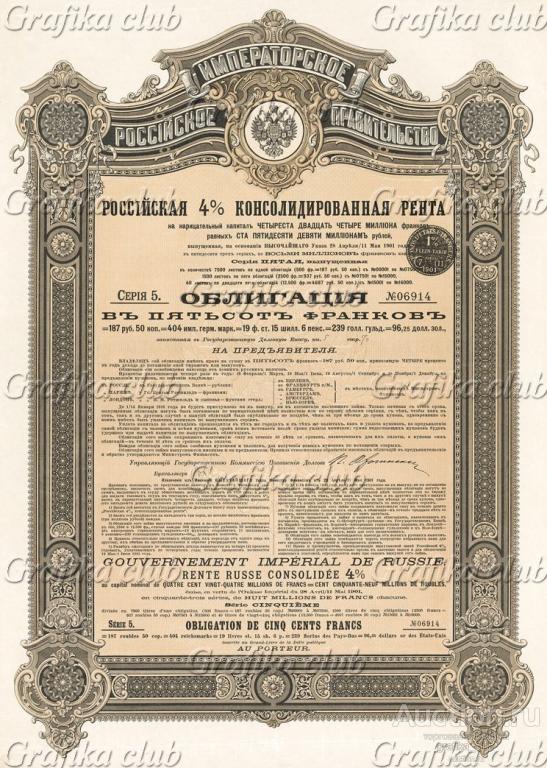 Российская 4% консолидированная рента. Реализация
