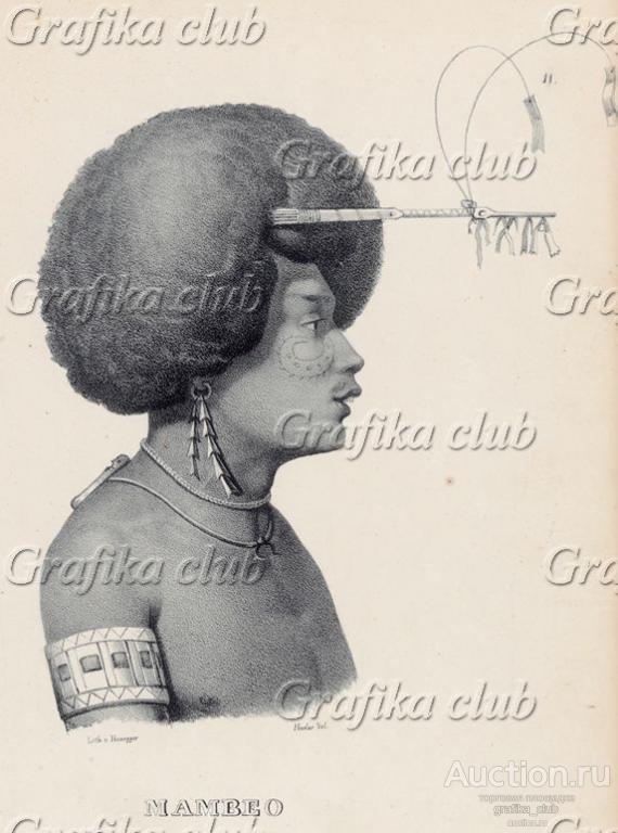 Портрет полинезийца с модной заколкой для волос