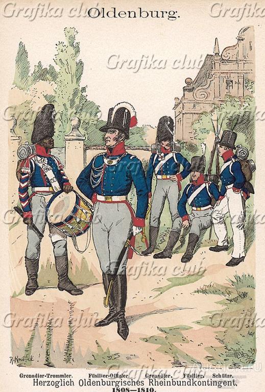 Униформа пехотинцев герцогства Ольденбург образца