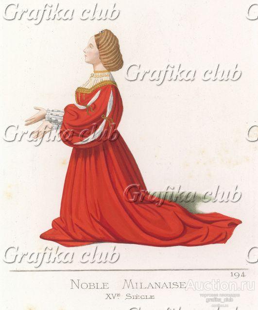 Итальянская модница в платье из красного шёлка