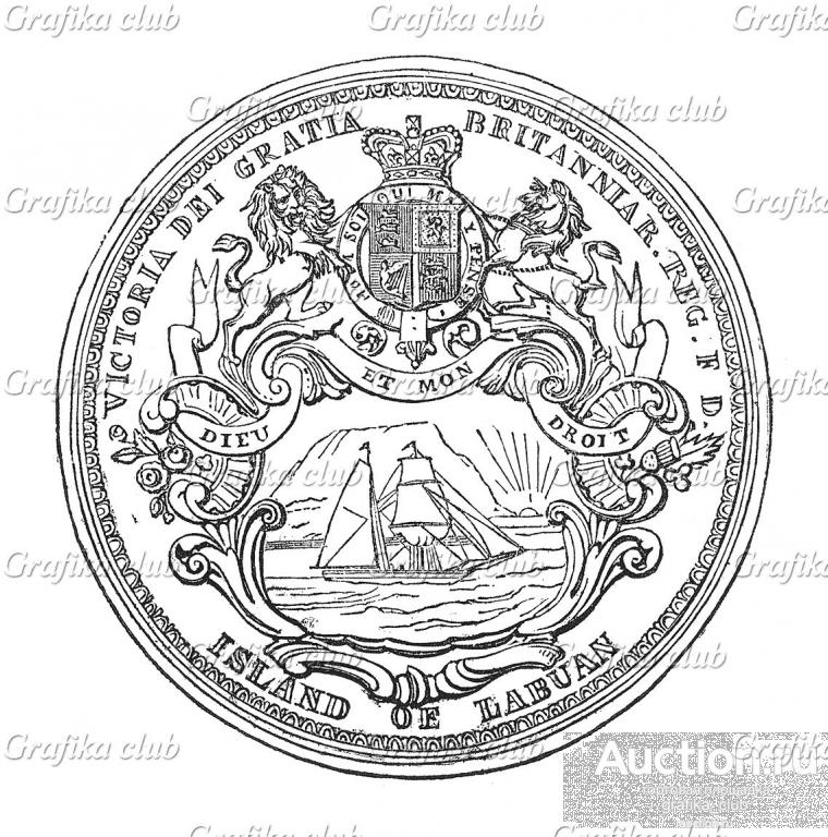 Колониальная печать острова Лабуан, расположенного