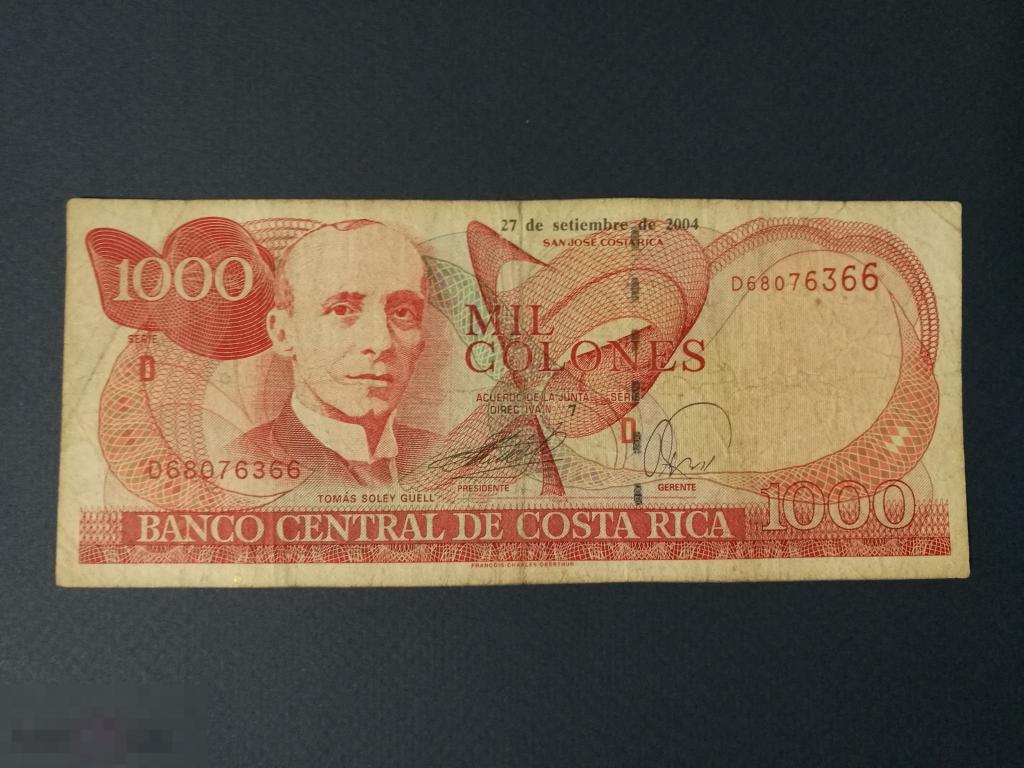 Коста Рика 1000 колонов 2004 года 