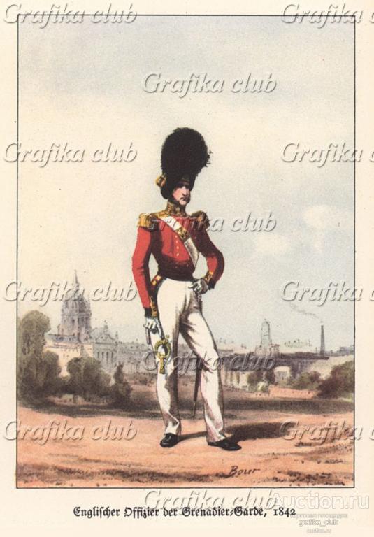 Английский гвардейский гренадер в 1842 году (из