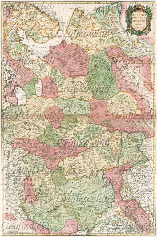 Московия. Moscovy. Corrected from the Observations
