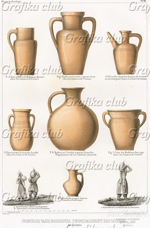 Кувшины и вазы крымских татар, а также скифский
