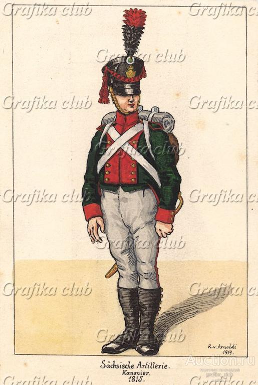1815 г. Канонир артиллерии королевства Саксония