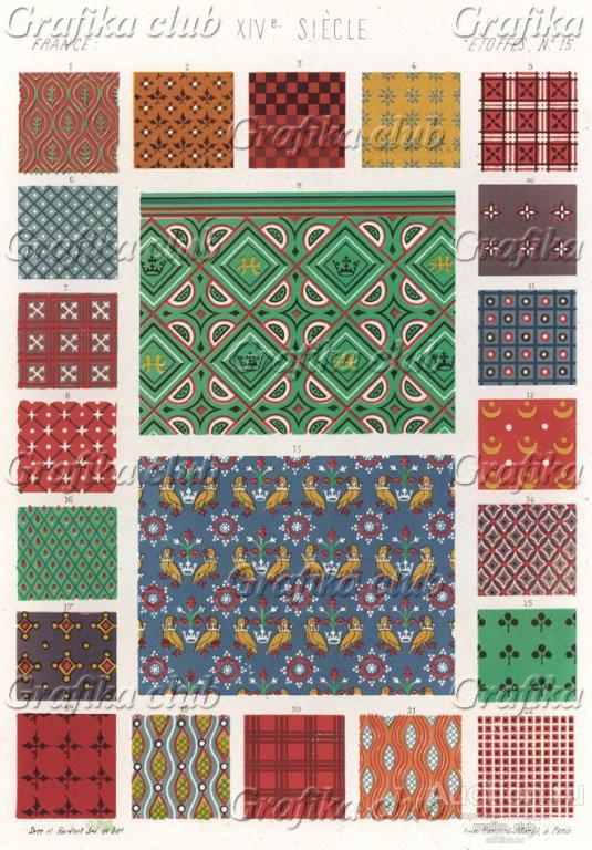 Французские льняные ткани с вышитыми гербами