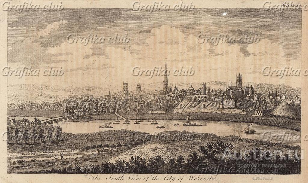 Вид с юга на город Ворчестер, столицу одноимённого