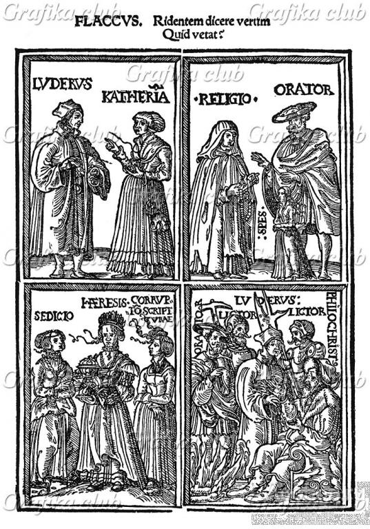 Карикатуры на Мартина Лютера из Johann Hasenberg