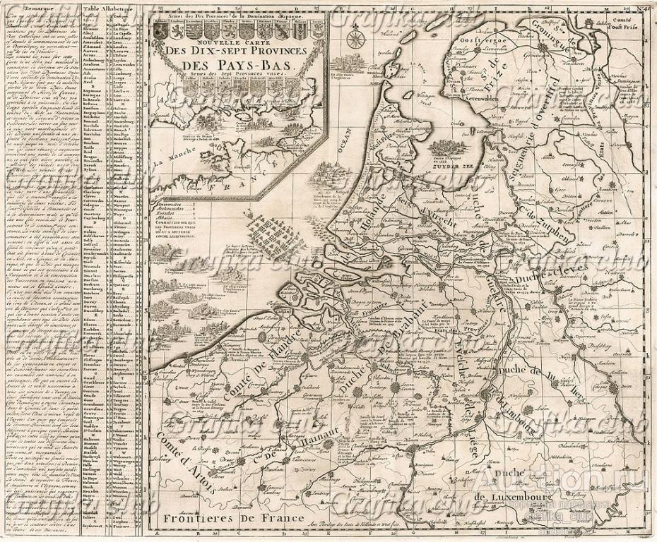 Новая карта семнадцати провинций Нидерландов