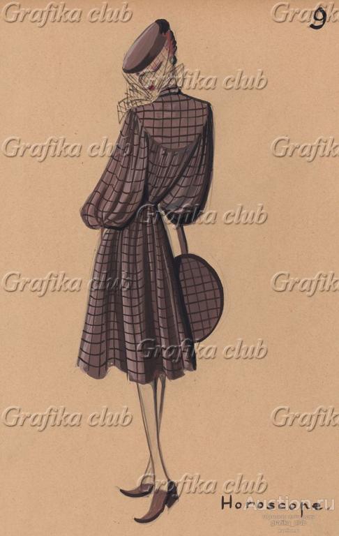 Клетчатый плащ с кокеткой и сумка той же расцветки