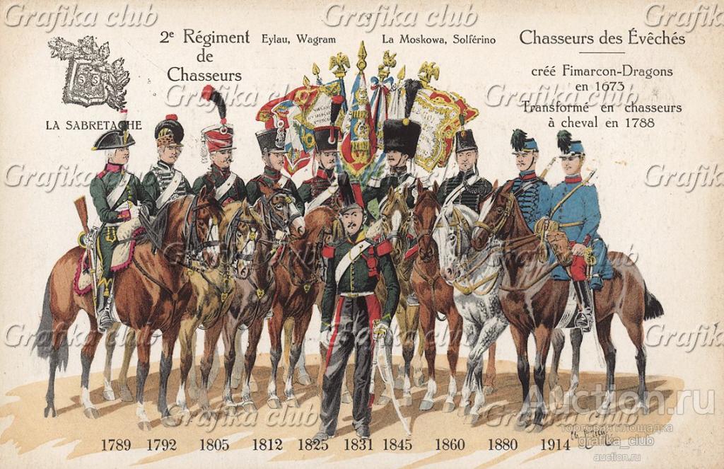 1789-1914 гг. Мундиры и знамена 2-го полка конных