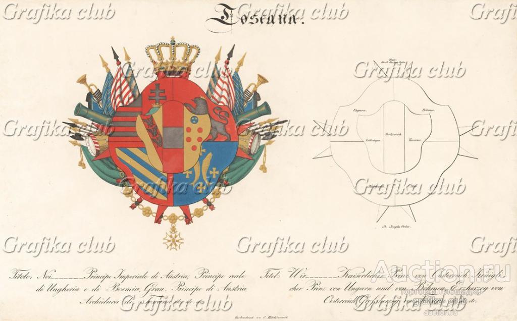 Герб Великого герцогства Тосканского. Из немецкого