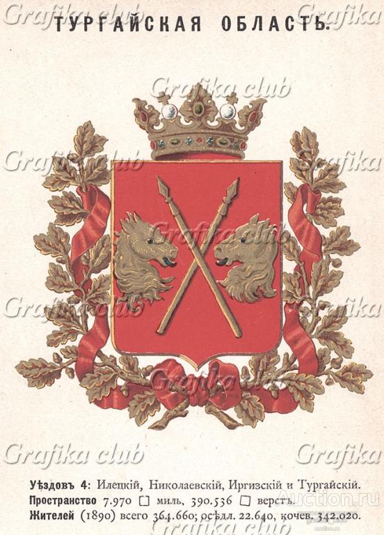 Герб Тургайской области (с 1878