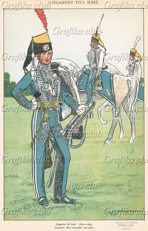 Шведские гусары в униформе образца 1820