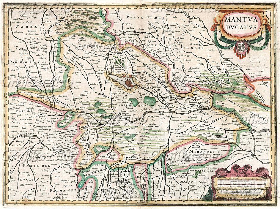 Карта герцогства Мантуя. Mantua ducatus. Составил