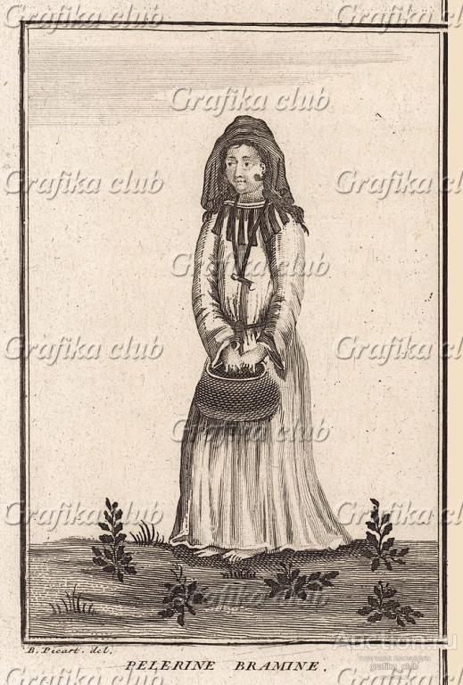 Индийская паломница с корзинкой в руках до встречи