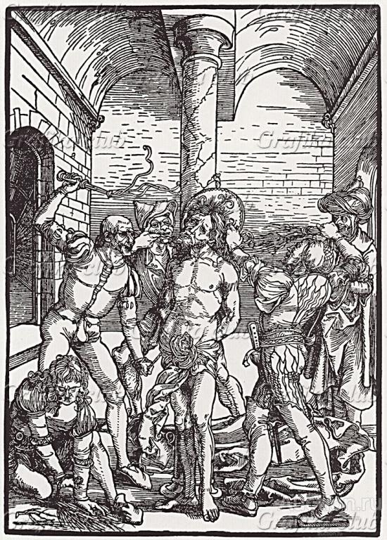 Альбрехт Дюрер. Бичевание Христа (серия Страсти