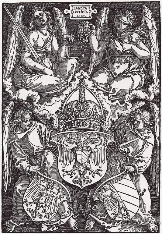 Герб города Нюрнберга, гравированный Дюрером