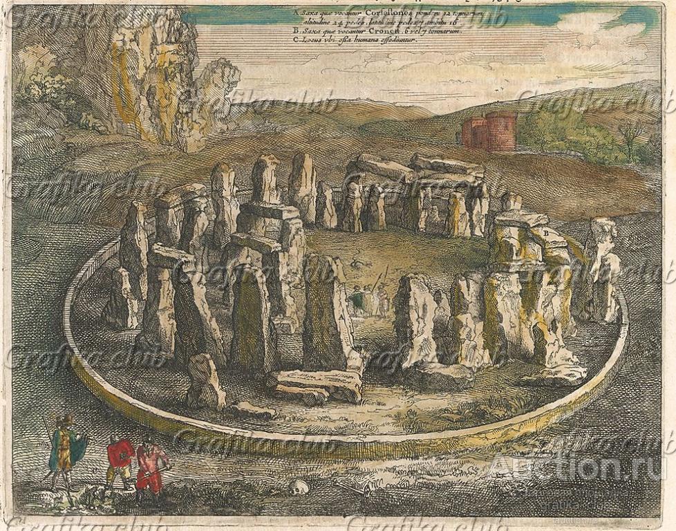 Стоунхендж. Гравюра из голландского атласа