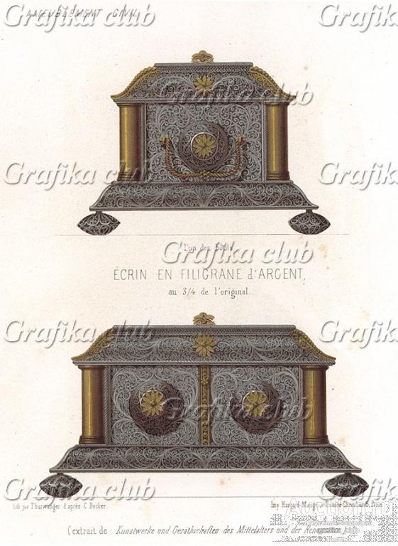 Шкатулки из чеканного серебра для хранения