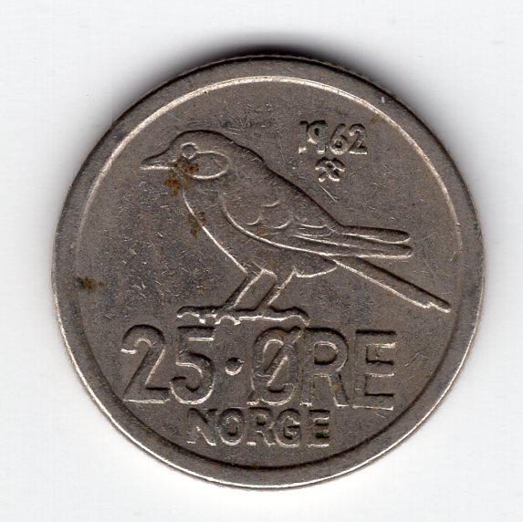 25 эре - Норвегия - 1962