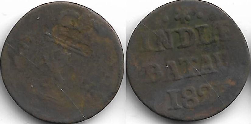 Нидерландская Индия ⅛ стювера 1826 (4)