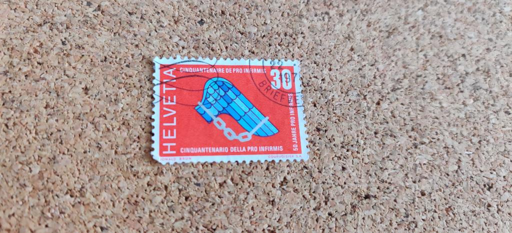 Марка Европа Швейцария 1970, гаш