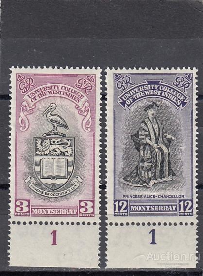 MONTSERRAT  МОНТСЕРРАТ     Университет Пара  Поле  1951 Сост** MNH