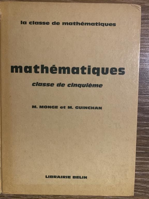 Mathematiques Monge et Guinchan 1960