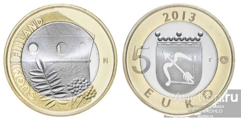 Финляндия 5 евро 2013 Исторические регионы Финляндии. Строения - Савония UNC