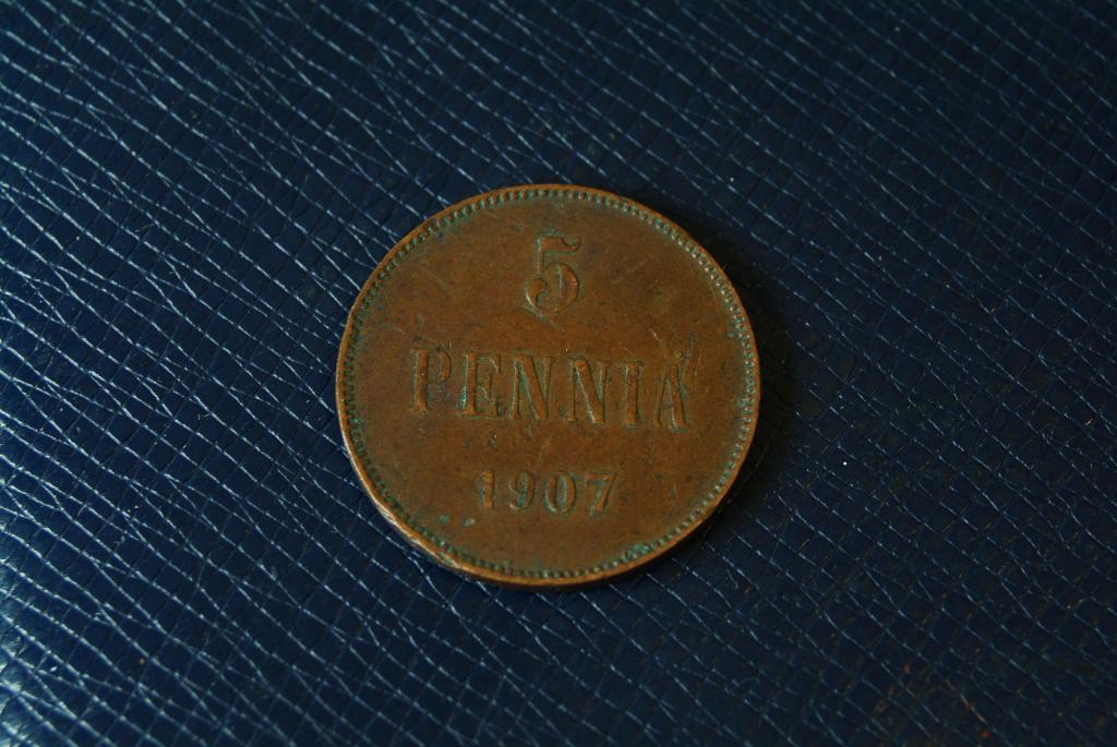 Русская Финляндия 5 пенни 1907