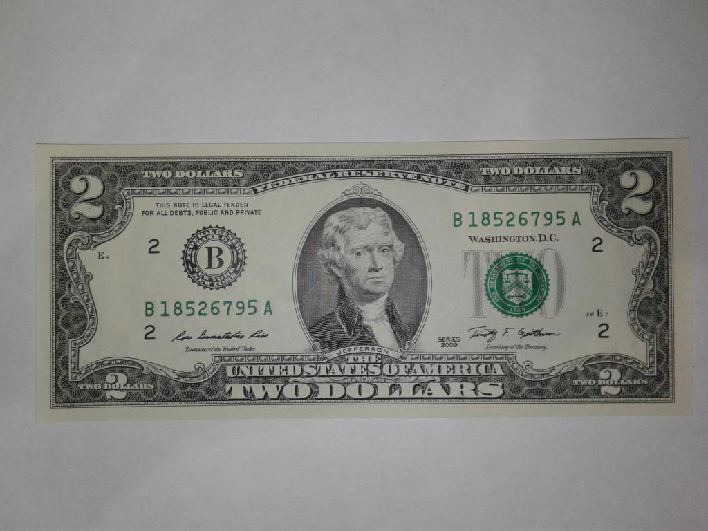 США 2 доллара 2009 год В (2)