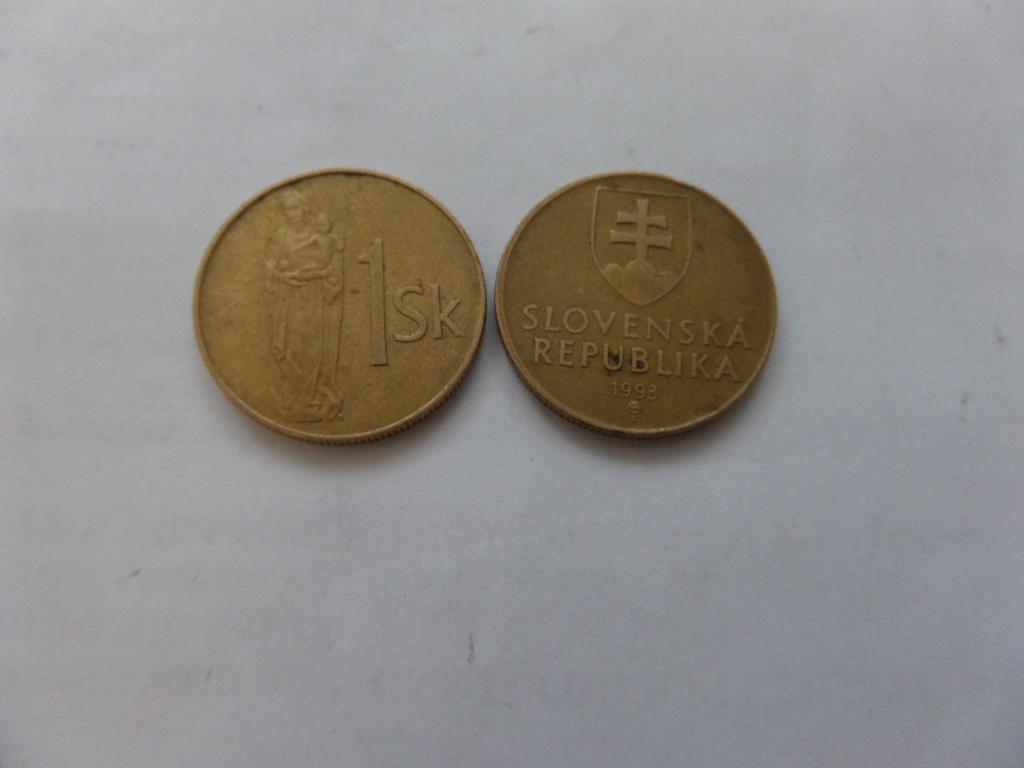 МОНЕТА 1 КРОНА 1993 СЛОВАКИЯ