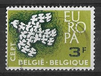 Бельгия 1961 г. Европа, гаш.
