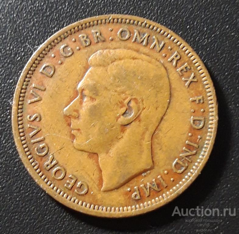 Великобритания, 1/2 пенни 1943. Л9