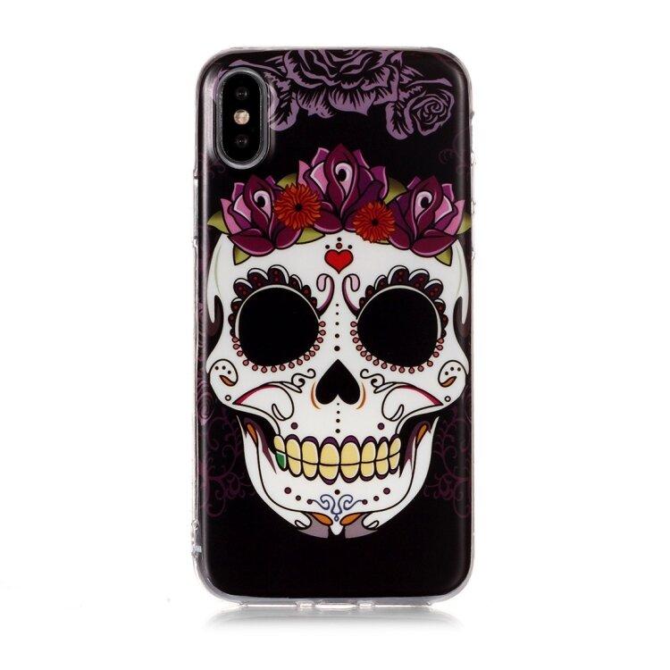 Силиконовый чехол для iPhone XS Max Череп