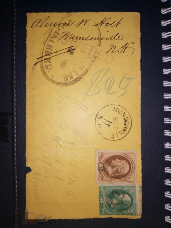 Марки США.СЕКРЕТНЫЕ ЗНАКИ НА МАРКАХ 3c и 10c. 